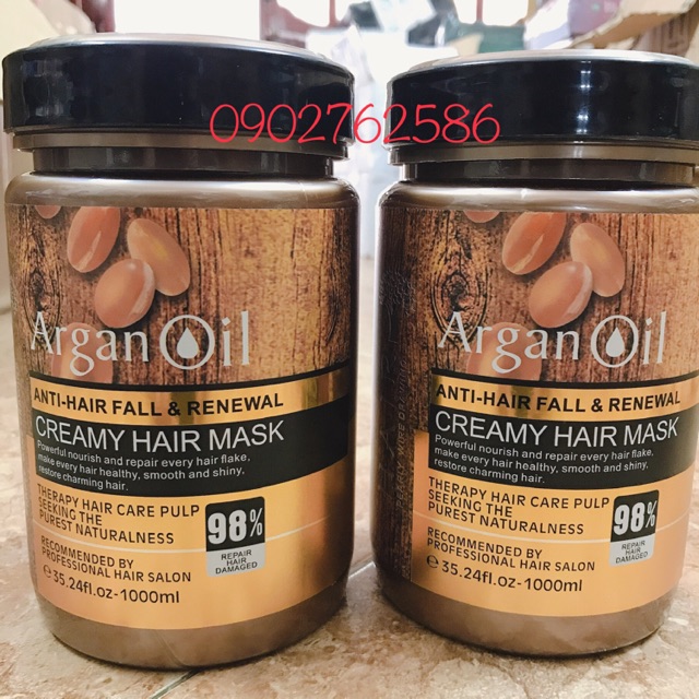 Hấp argan oil phục hồi mềm mượt 1000ml