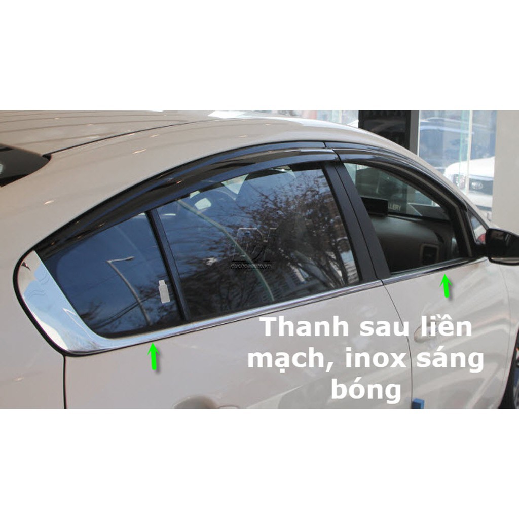 [Mã LIFEAU5SALE giảm 20k đơn 50k] Nẹp viền inox chân kính, cong kính xe Kia K3, Cerato 2016-2018 hàngcao cấp