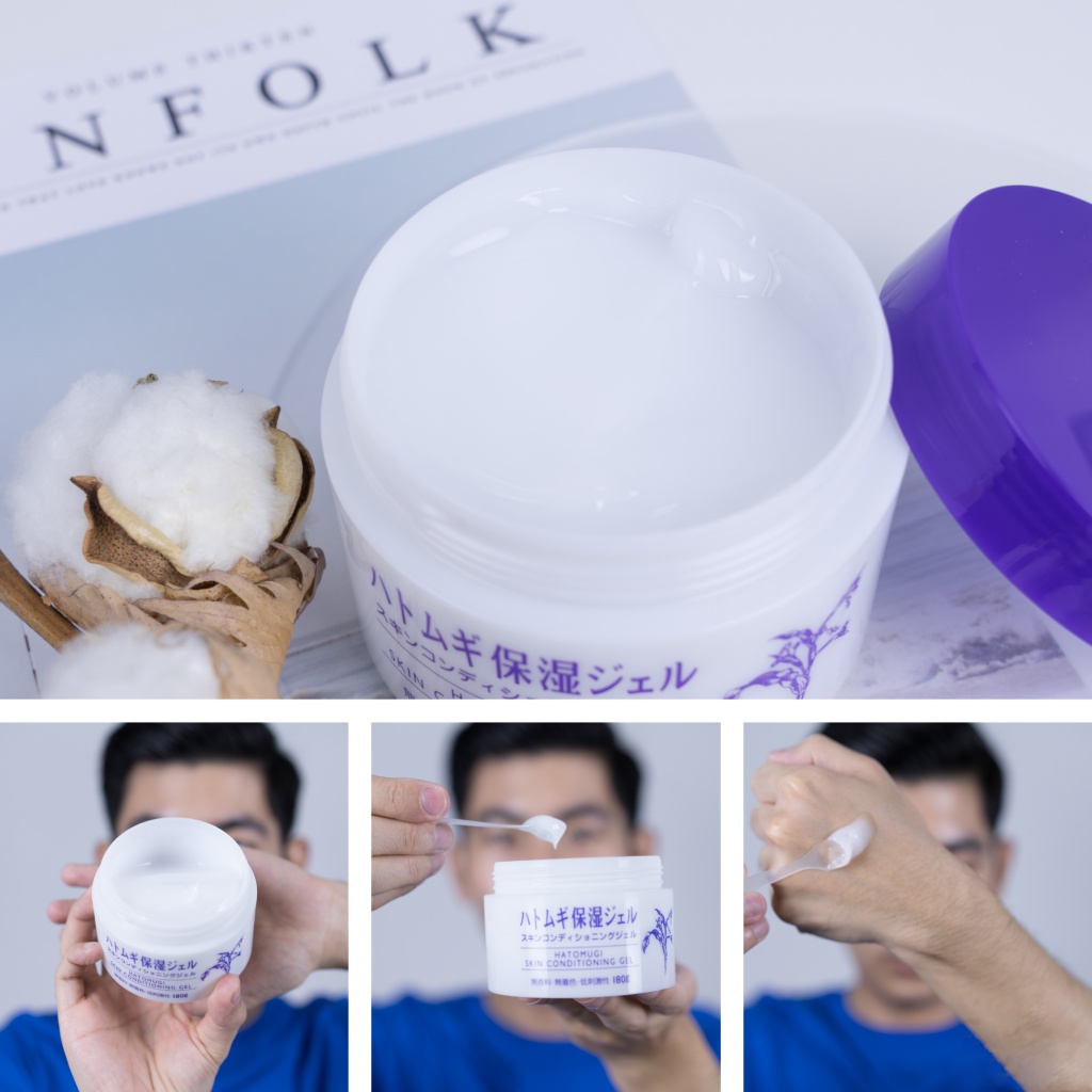 Kem Dưỡng Hatomugi Moisturizing Conditioning The Milky Cream chiết xuất ý dĩ làm sáng da 300g