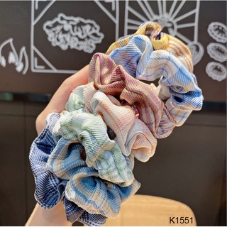 Dây buộc tóc, cột tóc scrunchies caro thời trang thanh lịch Orin K1551