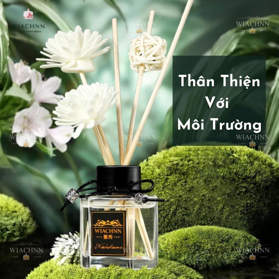 Tinh Dầu Thơm Thiên Nhiên WIACHNN Lục Giác 50ML Để Phòng Que Gỗ Tự Khuếch Tán Thanh Lọc Khử Mùi Không Khí 6C50