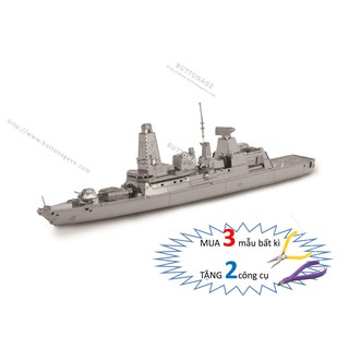Mô Hình Lắp Ghép kim Loại 3D Tàu Khu Trục HMS Dauntless – Anh