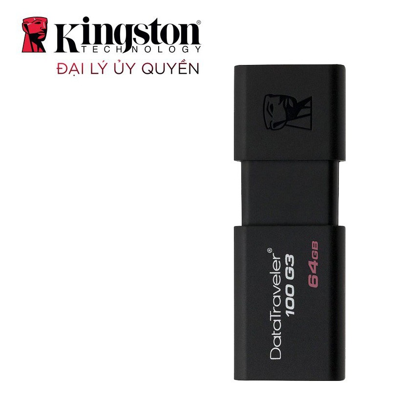 USB Kingston DT100G3 64GB / USB 3.0 - Hãng phân phối chính thức