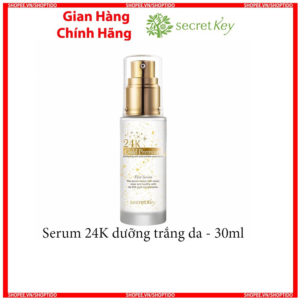 Serum 24K Gold Dưỡng Sáng Da Ngăn Ngừa Lão Hóa Secret Key Premium First Serum 30ml