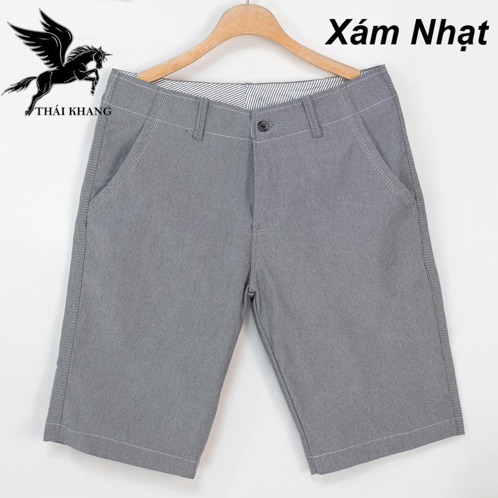 Quần short kaki nam hàn quốc vải mịn đẹp mặc thoải mái may kỹ đẹp bởi xưởng Thái Khang