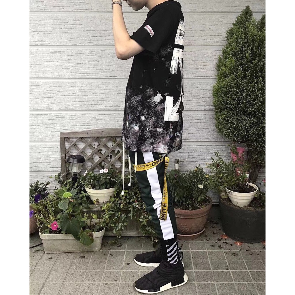 OFF-WHITE TEE - Áo Off-White tee Galaxy Brushed (đen) [Mirror quality 1:1]