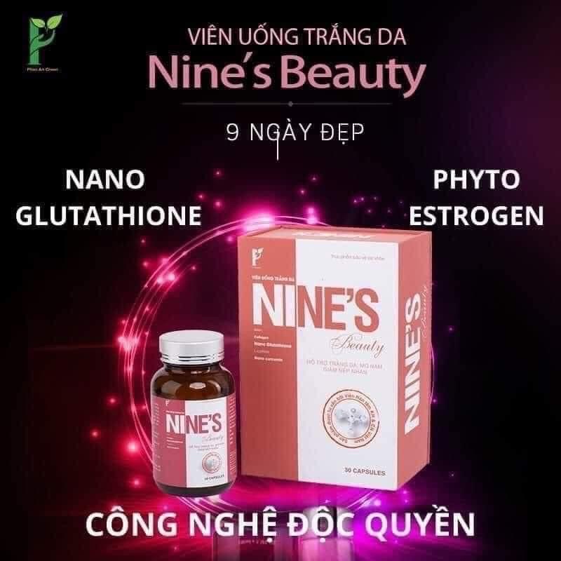 Viên uống trắng da Nine's Beauty ⚡ CHÍNH HÃNG ⚡ Viên uống Nine's Beauty giúp da toàn thân trắng mịn, rạng rỡ