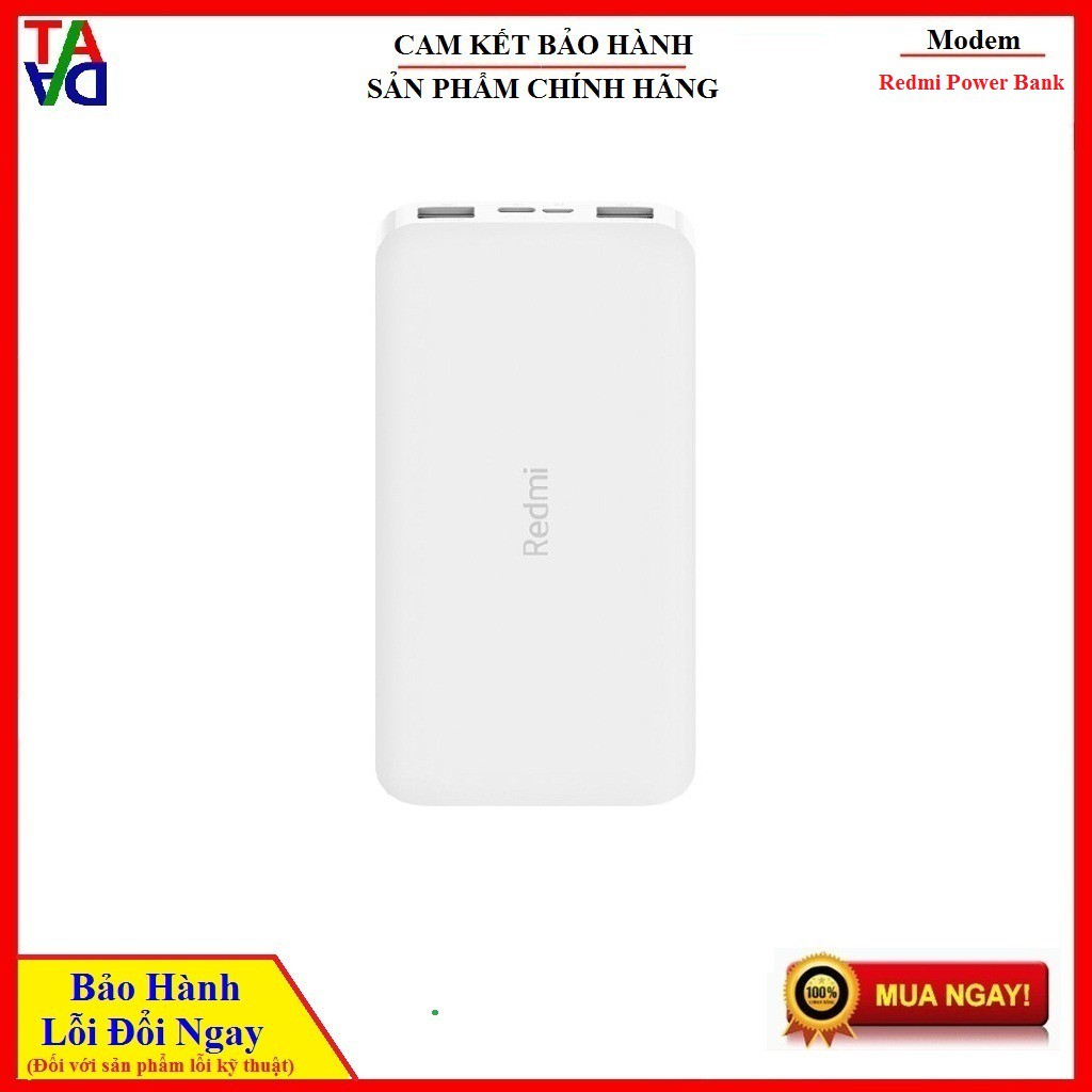 Pin Sạc Dự Phòng Xiaomi Redmi Power Bank 10000mAh PB100LZM - Hàng chính hãng - Bảo hành 12 tháng