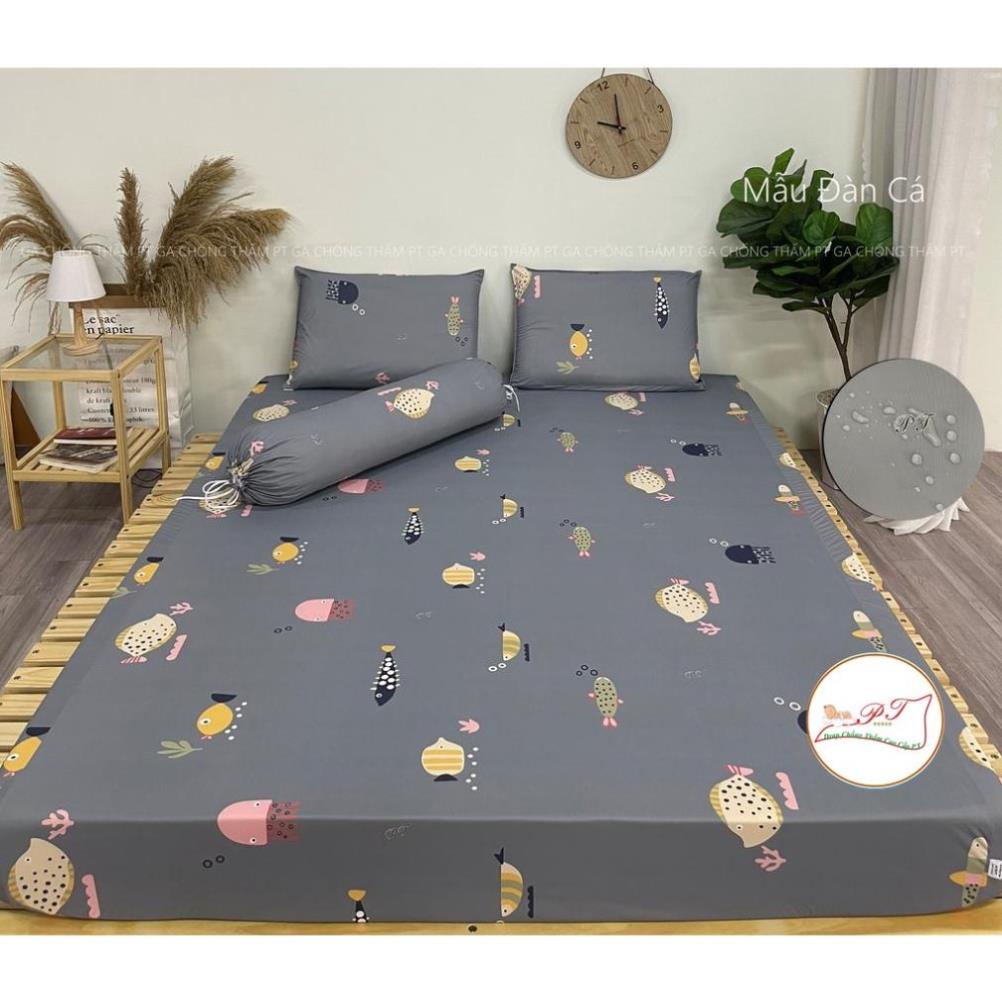 Drap chống thấm cao cấp PT, chất thun lụa, mềm, mịn , mát, chống thấm tốt,không bai xù, nhận may đủ size
