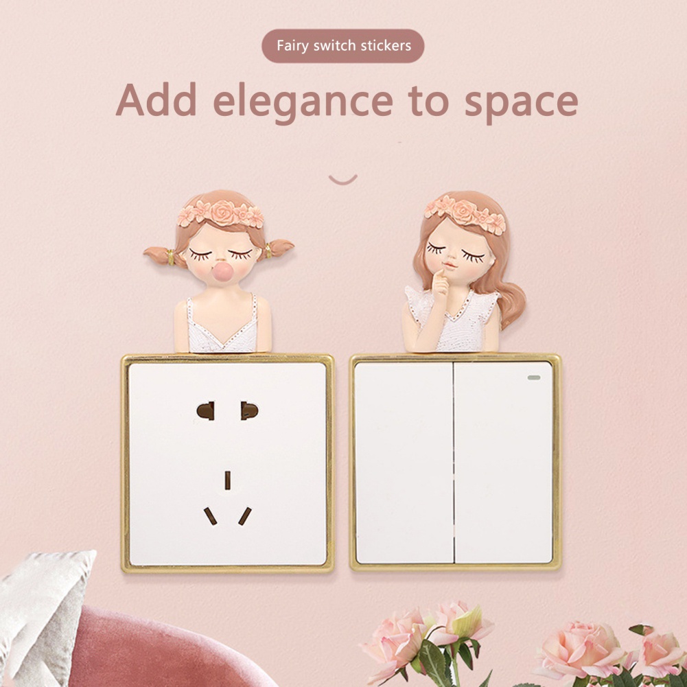 Miếng Dán Trang Trí Công Tắc Hình Hoạt Hình Dễ Thương