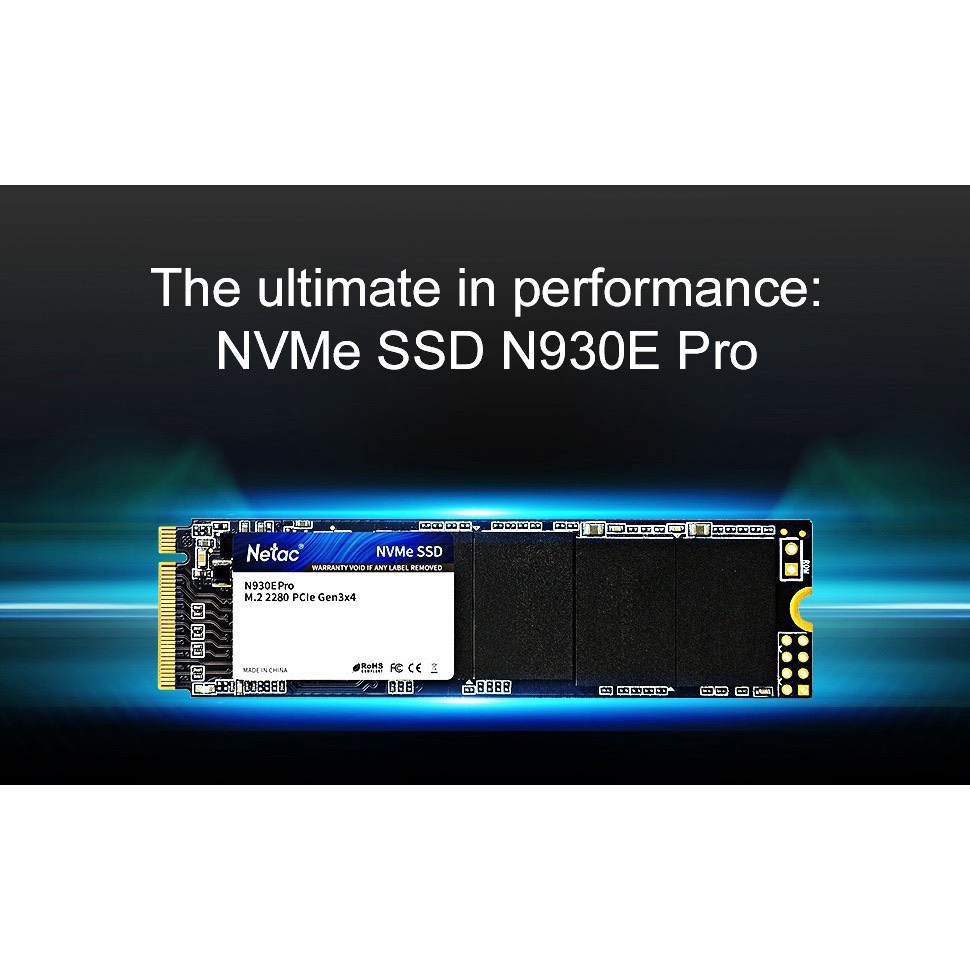 SSD Netac M.2 2280 NVMe 256GB PCIe N930E Pro Gen3x4 Chính Hãng - Mới Bảo hành 36 tháng