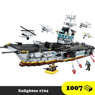 Đồ chơi lắp ráp Thuyền Chiến hạm Sân bay 1724 - Tàu Thủy hạng nặng - Enlighten WarShip 1724