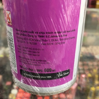Bình xịt côn trùng Raid không mùi 600ml