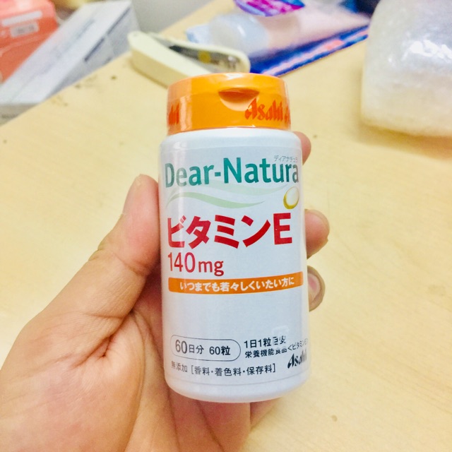 Viên uống bổ sung vitamin e hữu cơ dear natura hãng asahi made in japan