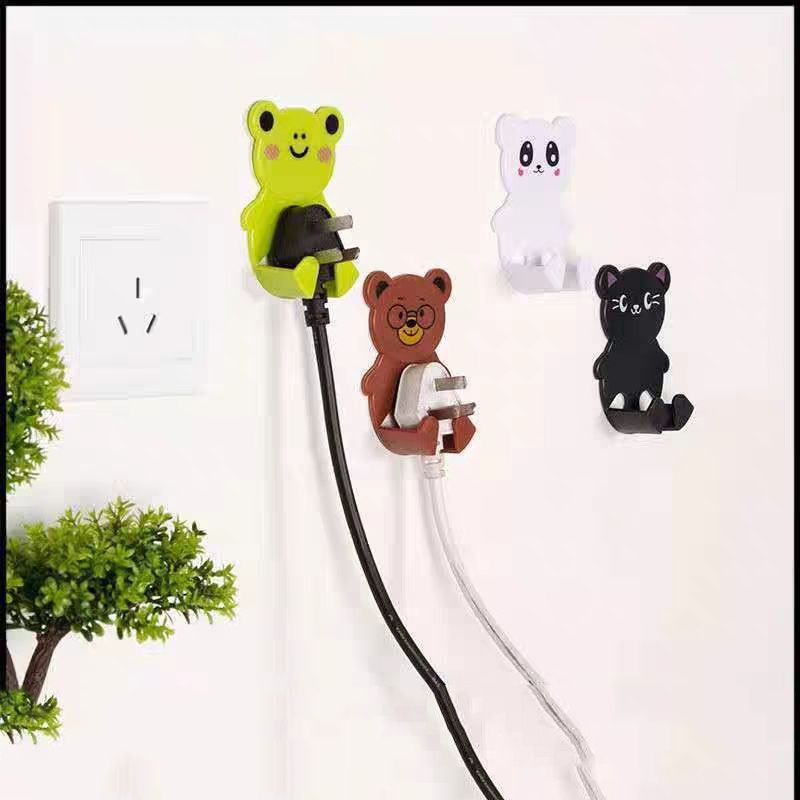 1 giá đỡ phích cắm gắn tường bằng ABS bền bỉ hình hoạt hình dễ thương chất lượng cao
