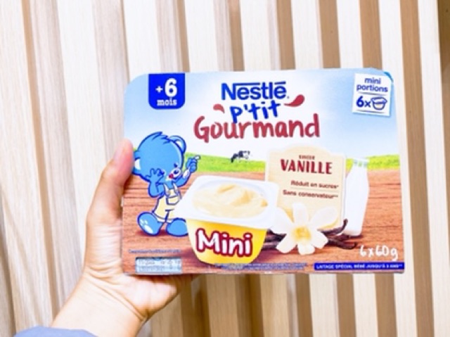 [CHUẨNBILL] đồ ăn cho bé Váng sữa NESTLE Pháp cho bé 6m+hàng nội đị Pháp