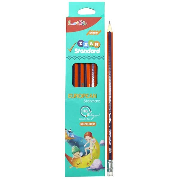 Hộp 12 Bút Chì Gỗ HB Smart Kids Exam Standard SK-PCHB001