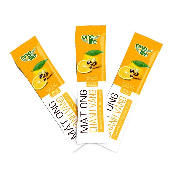 Hộp 6 gói Bột Mật Ong Chanh Vàng ONELIFE hòa tan uống liền nguyên chất, giảm cân, không đường