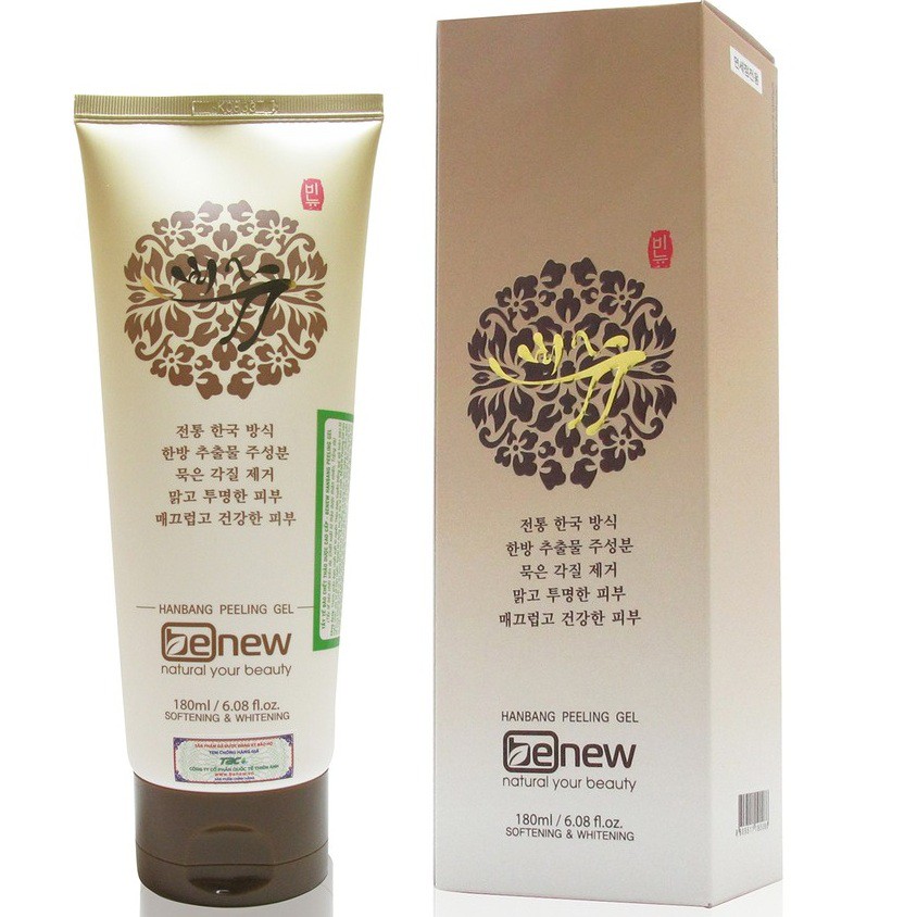 [Mã FMCG8 - 8% đơn 250K] Kem tẩy da chết mặt và body từ thảo dược Benew Hanbang Peeling Gel 180ml/Hộp- Hàng chính hãng