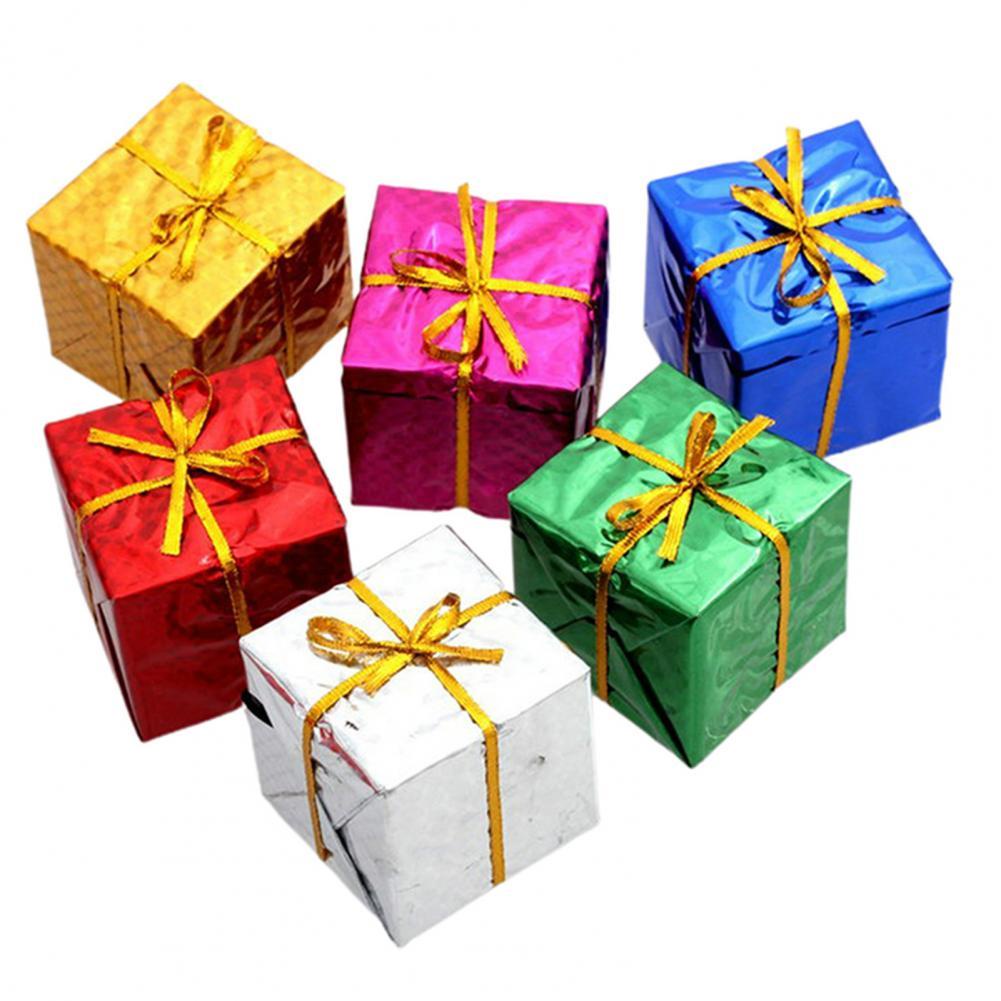 Set 12 Hộp Quà Giáng Sinh Bằng Xốp Hình Vuông Treo Trang Trí Cây Thông