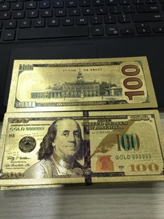 Tờ tiền 100$ mạ vàng