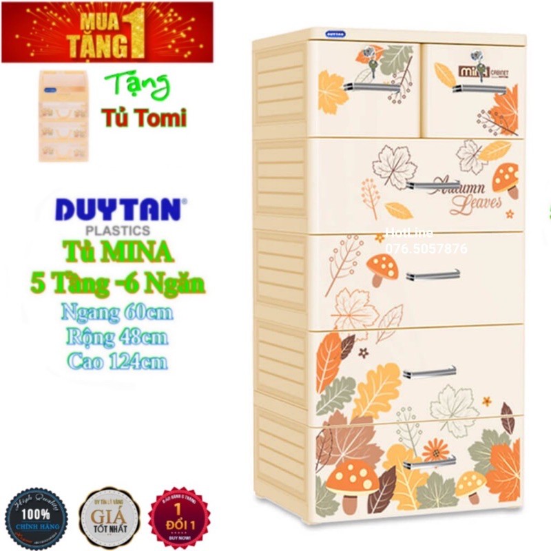 tủ nhựa duy Tân 5 ngăn chính hãng