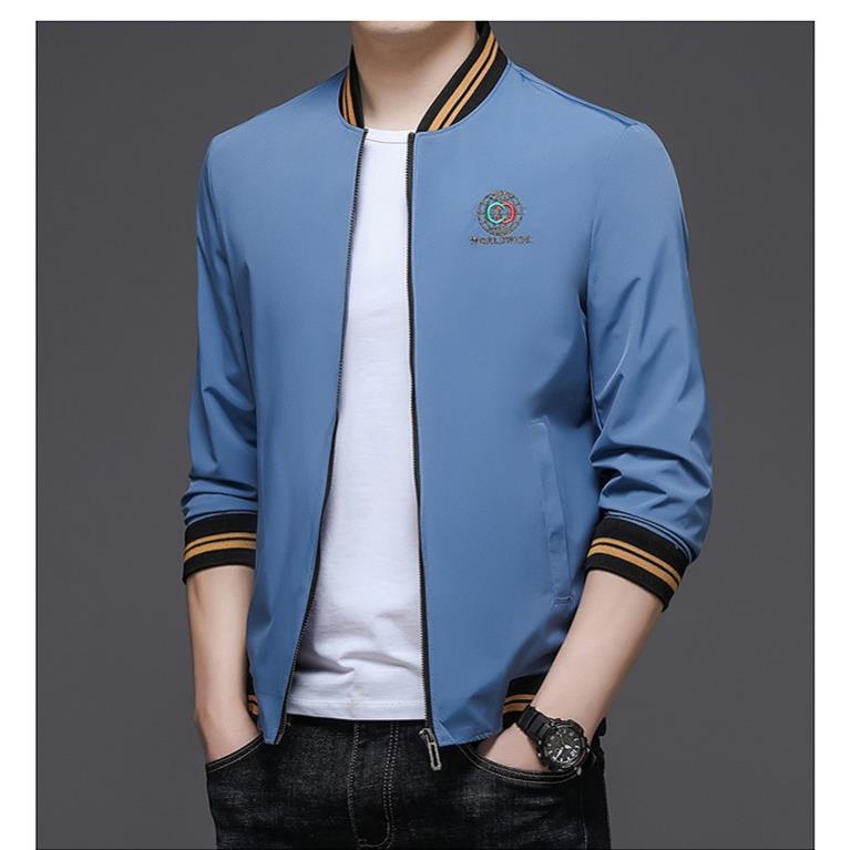 Áo khoát dù vải dày 2 lớp bomber logo cá tính cá tính-A1002