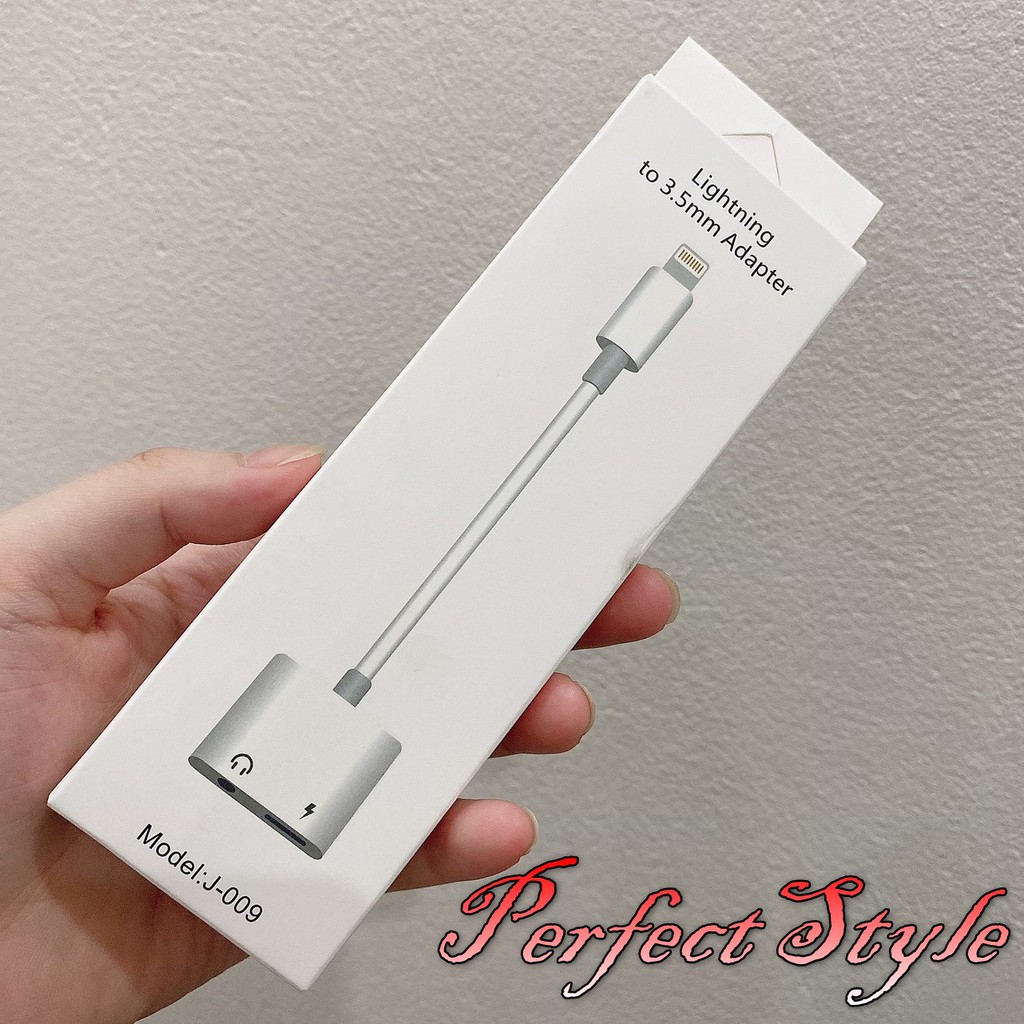 Jack chuyển đổi IPsang jack 3.5mm và-vừa sạc vừa sử dụng tai nghe