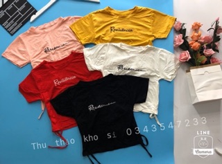 Áo croptop rút dây