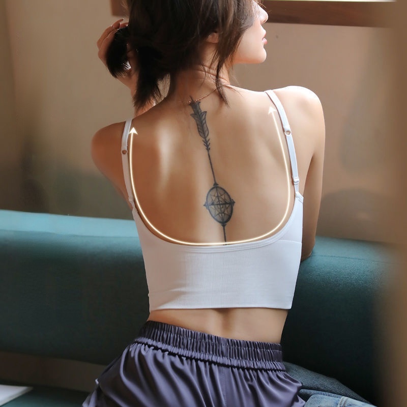 Áo hai dây dáng chữ U có đệm ngực thiết kế thời trang phong cách mùa hè cho nữ