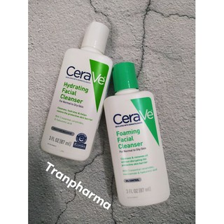 Combo Sữa Rửa Mặt Dịu Nhẹ Cho Da Khô & Da Dầu Cerave Foaming / Hydrating Facial Cleanser 87ml