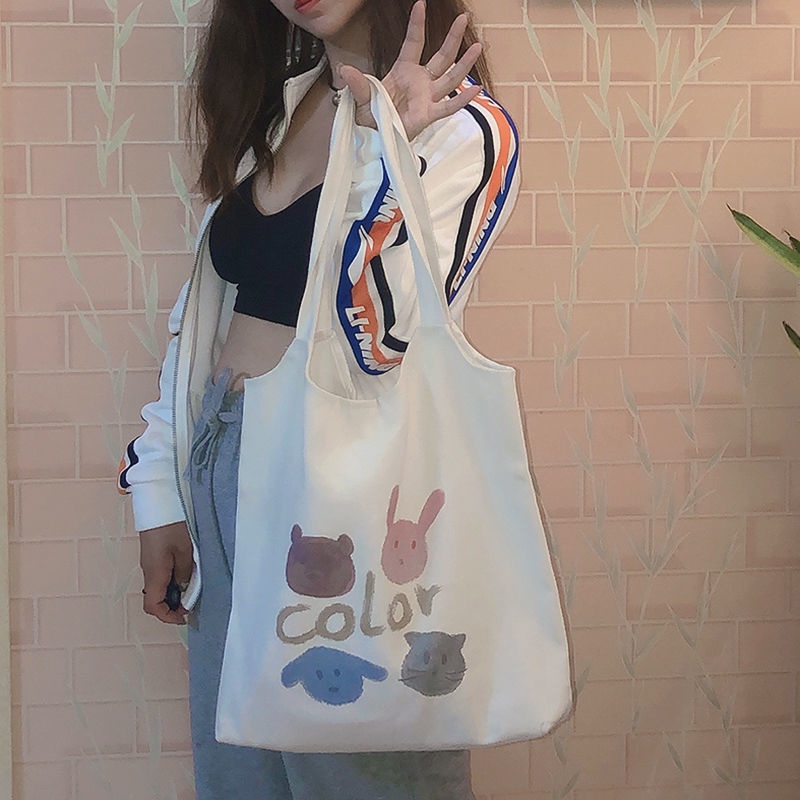 Túi xách vải canvas phong cách thời trang Hàn Quốc tinh tế