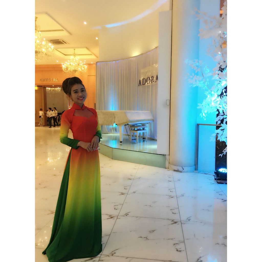 Vải áo dài ombre