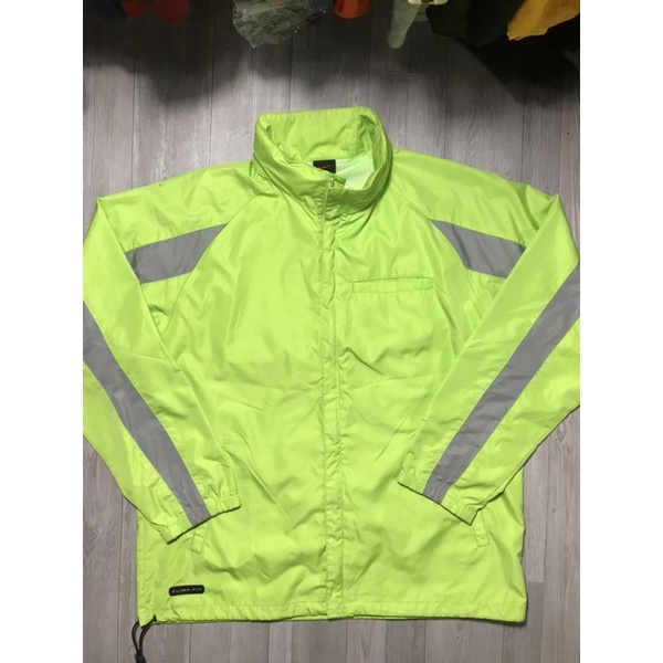 Áo khoác gió thể thao hiệu Nike màu xanh dạ quang size M