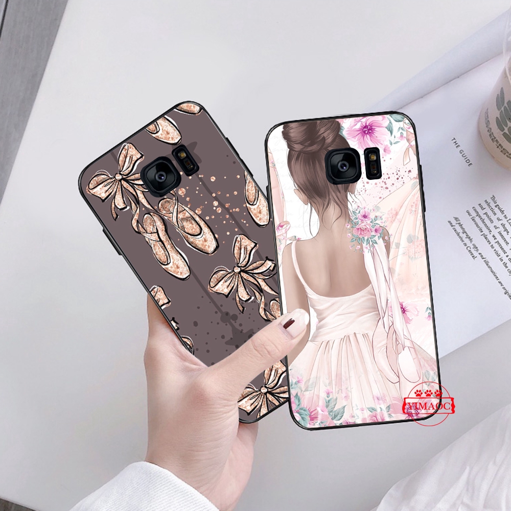 Ốp Lưng Mềm In Hình Cô Gái Múa Ba Lê Cho Samsung S6 / S7 Edge / S8 / S9 / S10 Plus