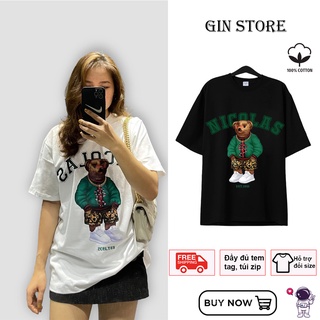 Áo thun nlkolas gucl - vải cotton cao cấp, nam nữ