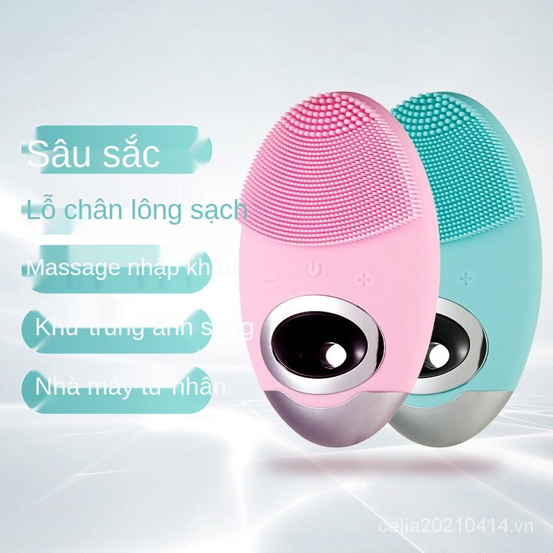 [Hàng mới về] Máy rửa mặt silicon giảm mụn làm sạch sâu lỗ chân lông