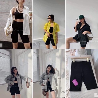 Quần legging ngố đùi cạp bản to cao co dãn 4 chiều siêu sale-ảnh thật video thật