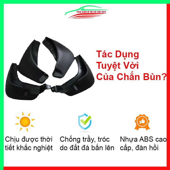 Bộ 4 chắn bùn Morning 2008-2011 chuẩn theo xe