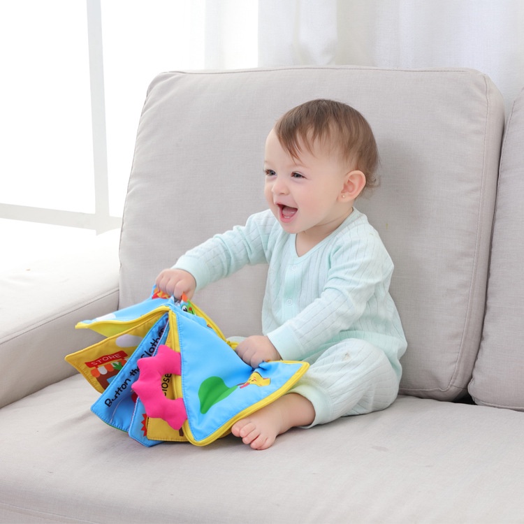 Sách vải đồ chơi học tập nhận biết theo phương pháp montessori vui nhộn dành cho trẻ em