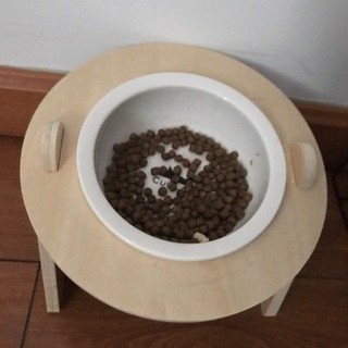 [Order] bát thức ăn đế gỗ cho mèo cưng