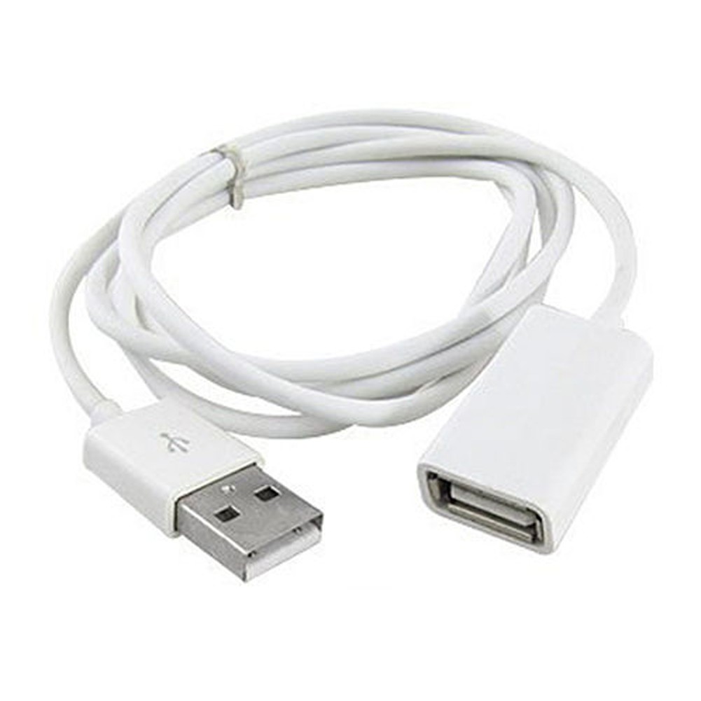 Cáp sạc mở rộng USB 1M màu trắng