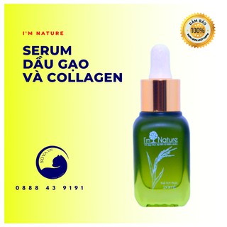 Serum dầu gạo sáng da đều màu I'm Nature 20g