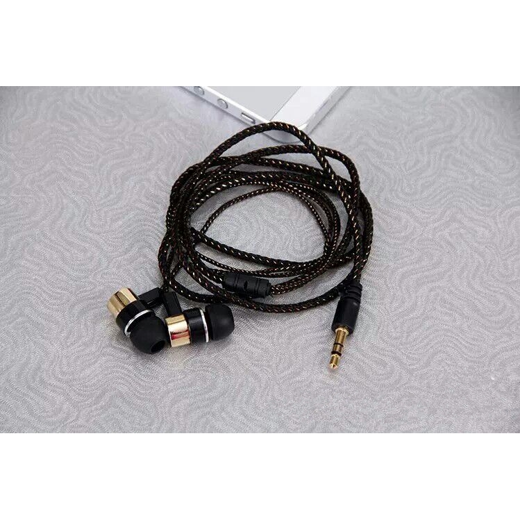 Tai nghe dây bện nhét tai giác cắm 3.5mm