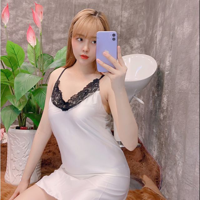 [RẺ VÔ ĐỊCH] VÁY NGỦ SEXY PHI LỤA PHỐI REN