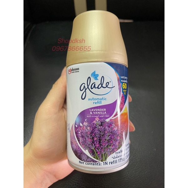 - Chai Xịt Phòng Thay Thế Vào Máy Xịt Phòng Tự Động Glade - 269ml/175g - Hàng chính hãng DKSH Việt Nam.