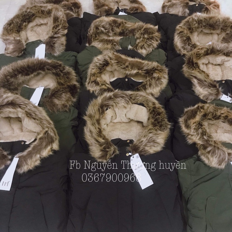 Áo khoác parka nữ lót lông siêu đẹp cực ấm Áo khoác đại hàn hàng xuất VIP Sẵn