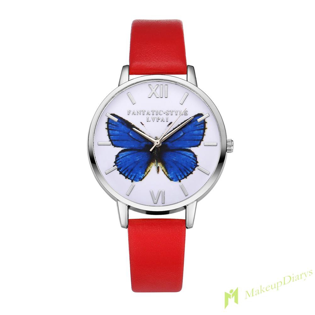 Đồng Hồ Lvpai Dây Da Hình Bướm Sang Trọng Cho Nữ