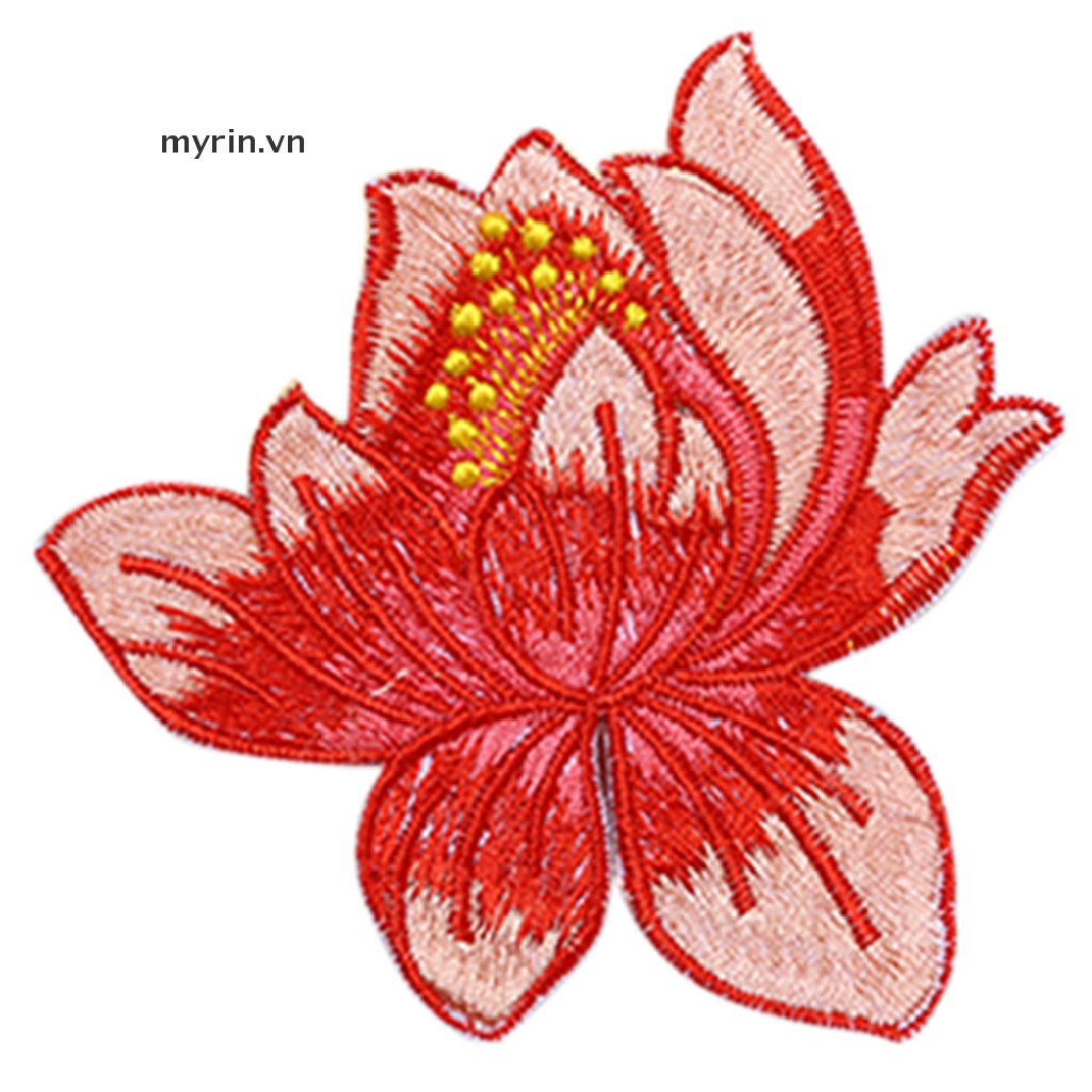 Sticker Ủi Thêu Hình Hoa Sen