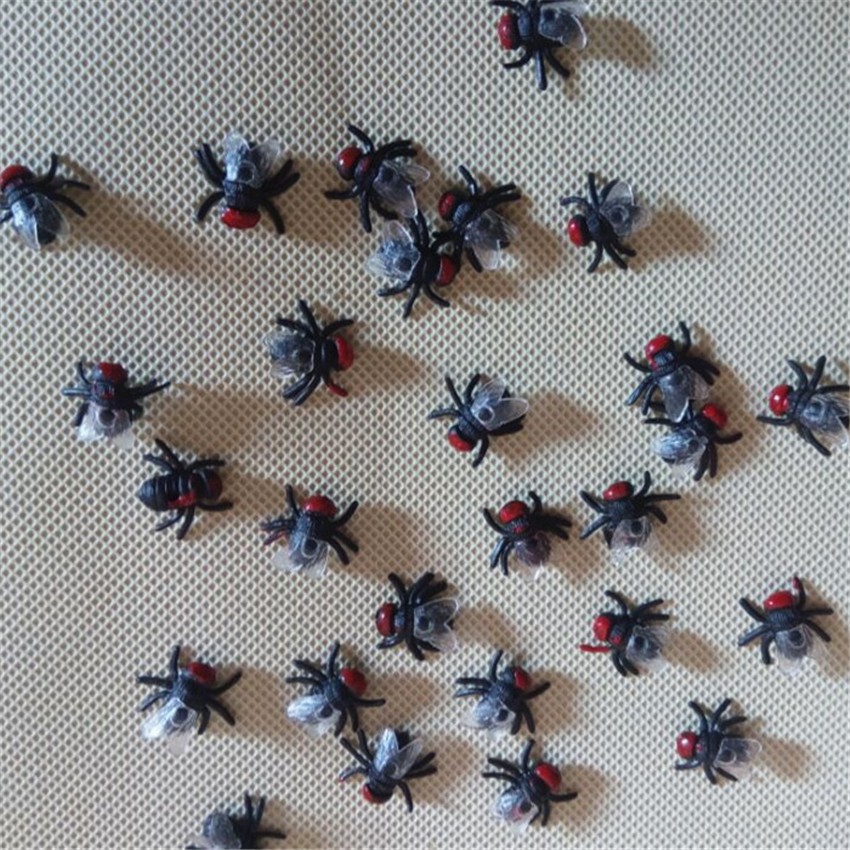 Set 50 mô hình con RUỒI giả mini trang trí Halloween 1 đàn ruồi 50 con